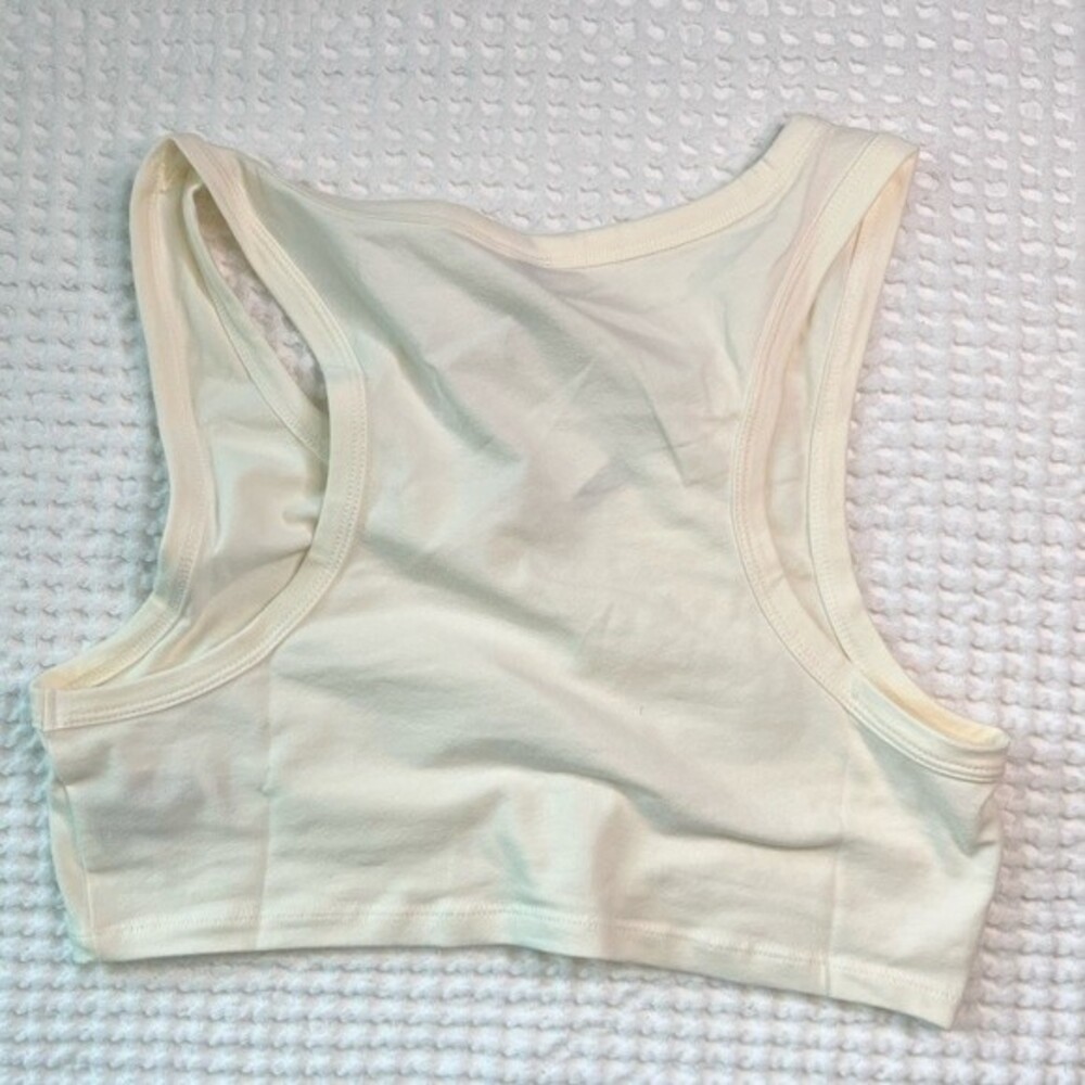 H+M Crop Top Women’s Large White with Sequins Stars Summer Trend Outfit Shirt A2 - Picture 5 of 5